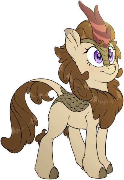 Size: 1550x2260 | Tagged: safe, artist:fluffyxai, derpibooru import, oc, unofficial characters only, pony, cute, female, image, kirin oc, kirinbetes, png, simple background, smiling, solo, transparent background