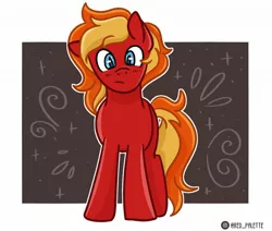 Size: 1280x1086 | Tagged: artist:redpalette, confused, cute, derpibooru import, male, oc, oc:dusty sprinkles, red, safe, stallion, vampire, vampony