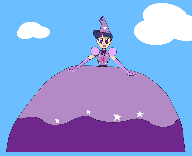 Size: 2057x1669 | Tagged: 1000 hours in ms paint, artist:recommender440, clothes, derpibooru import, dress, gown, hennin, human, humanized, paraskirt, safe, twilight sparkle