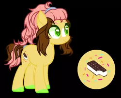 Size: 1280x1040 | Tagged: safe, artist:jackie-sheepwitch, derpibooru import, oc, oc:coffee bean, unofficial characters only, earth pony, pony, base used, black background, earth pony oc, female, hairband, hoof polish, mare, next generation, offspring, parent:cheese sandwich, parent:pinkie pie, parents:cheesepie, reference sheet, simple background, smiling, solo, tail wrap