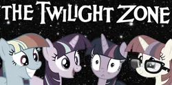 Size: 1356x668 | Tagged: artist needed, derpibooru import, manebow sparkle, moondancer, pun, rainbow dash, safe, source needed, starlight glimmer, starlight sparkle, the twilight zone, twilight sparkle