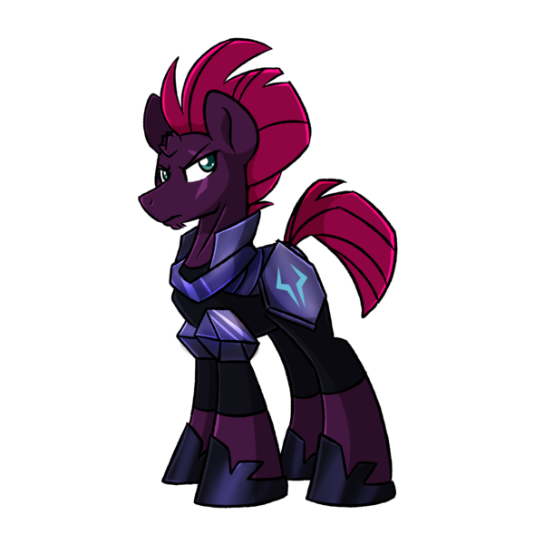 Size: 2048x2048 | Tagged: safe, artist:sugar morning, derpibooru import, tempest shadow, pony, unicorn, armor, broken horn, cyclone shade, horn, male, rule 63, scar, simple background, solo, stallion, transparent background
