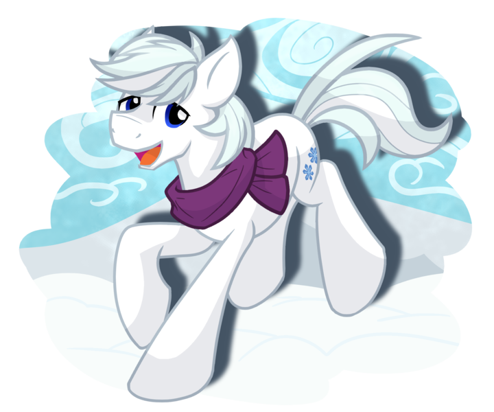 Size: 1800x1500 | Tagged: safe, artist:geraritydevillefort, derpibooru import, double diamond, earth pony, pony, clothes, happy, male, scarf, simple background, snow, solo, stallion, transparent background