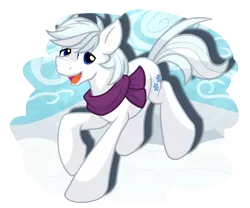 Size: 1800x1500 | Tagged: safe, artist:geraritydevillefort, derpibooru import, double diamond, earth pony, pony, clothes, happy, male, scarf, simple background, snow, solo, stallion, transparent background