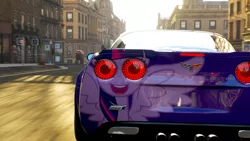 Size: 1920x1080 | Tagged: alicorn, car, chevrolet, chevrolet corvette, corvette, corvette c6, cursed image, derpibooru import, forza horizon, forza horizon 4, lights, meme, safe, solo, special eyes, twilight sparkle, twilight sparkle (alicorn), wat