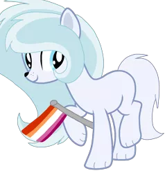 Size: 2265x2378 | Tagged: safe, artist:circuspaparazzi5678, derpibooru import, oc, oc:arctic breeze, unofficial characters only, arctic fox, earth pony, fox, pony, arctic fox pony, base used, female, lesbian, lesbian pride flag, paws, pride, pride flag, pride month, simple background, solo, transparent background