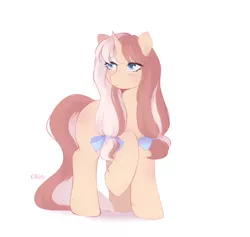 Size: 1854x1756 | Tagged: safe, artist:okity, derpibooru import, oc, unofficial characters only, pony, unicorn, blushing, bow, cute, female, mare, simple background, sketch, solo, white background