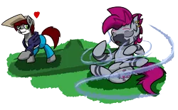 Size: 1982x1230 | Tagged: safe, artist:khaki-cap, derpibooru import, oc, oc:khaki-cap, oc:zjin, oc:zjin-wolfwalker, earth pony, zebra, artist training grounds 2020, crushing, earth pony oc, eyes closed, hamon, in love, natg2020, newbie artist training grounds, simple background, sitting, spirits, training, transparent background, walking, zeb'broni, zeb'broni zebra, zebra oc