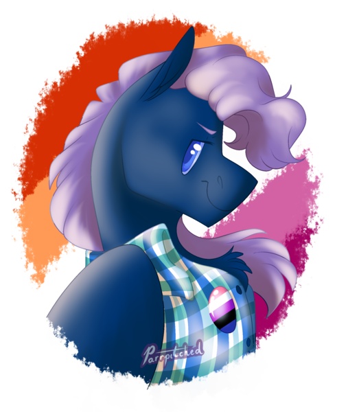 Size: 1869x2283 | Tagged: safe, artist:parrpitched, deleted from derpibooru, derpibooru import, oc, oc:wind dancer, unofficial characters only, pony, bust, male, portrait, pride flag, simple background, solo, stallion, transparent background