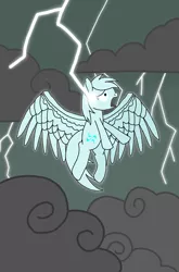 Size: 1440x2176 | Tagged: safe, artist:crystal wishes, artist:windy breeze, derpibooru import, oc, oc:windy breeze, pegasus, pony, cloud, electrocution, lightning, shocked, this will end in pain, this will end in tears