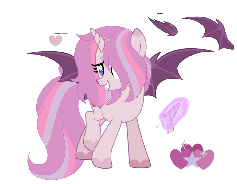 Size: 5952x4624 | Tagged: safe, artist:stardazedsky, derpibooru import, oc, oc:acid rain, alicorn, bat pony, bat pony alicorn, pony, absurd resolution, bat wings, female, horn, mare, simple background, solo, transparent background, wings