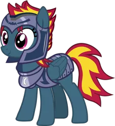 Size: 1200x1324 | Tagged: safe, artist:warszak, derpibooru import, oc, oc:captain charcoal, pegasus, pony, armor, female, guard, mare, royal guard, simple background, solo, transparent background, vector