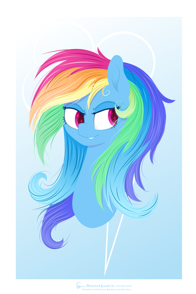 Size: 4508x6770 | Tagged: safe, artist:illumnious, derpibooru import, part of a set, rainbow dash, pegasus, pony, leak, spoiler:g5, absurd resolution, bust, cutie mark eyes, female, g5, mare, rainbow dash (g5), solo, vector, wingding eyes