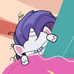 Size: 1080x1080 | Tagged: safe, derpibooru import, screencap, rarity, pony, unicorn, bad thing no. 3, my little pony: pony life, spoiler:pony life s01e05, cropped, messy mane, solo, soon