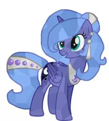 Size: 236x262 | Tagged: alicorn, alternate hairstyle, artist:cruelladevil84, crystal alicorn, crystallized, crystal pony, derpibooru import, princess luna, s1 luna, safe, solo, vector