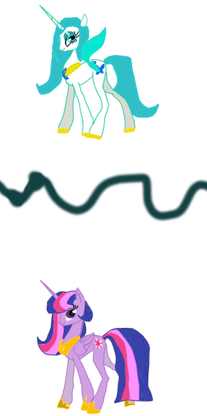 Size: 400x803 | Tagged: alicorn, artist:linda0808, derpibooru import, flutter pony, flutter pony alicorn, oc, oc:papillon, princess chrysalis, queen chrysalis, safe, twilight sparkle, twilight sparkle (alicorn)