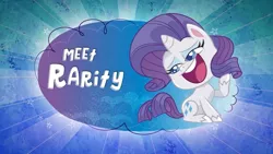 Size: 1280x720 | Tagged: safe, derpibooru import, screencap, rarity, pony, unicorn, my little pony: pony life, female, mare, meet rarity, smiling