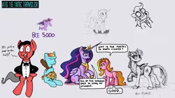 Size: 1920x1080 | Tagged: safe, artist:ponyhell, derpibooru import, luster dawn, princess twilight 2.0, rainbow dash, twilight sparkle, twilight sparkle (alicorn), alicorn, pony, the last problem, atg 2020, newbie artist training grounds, older, older twilight