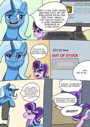 Size: 2480x3507 | Tagged: apartment, artist:mcsplosion, bedroom, comic, comic:horsemates, computer, derpibooru import, desk, human to pony, living room, magic, male to female, post-transformation, quiet, rule 63, safe, starlight glimmer, transformation, transgender transformation, trixie