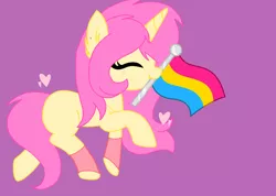 Size: 2154x1532 | Tagged: safe, artist:circuspaparazzi5678, derpibooru import, oc, oc:strawberry pocky, pony, unicorn, base used, clothes, ear piercing, earring, jewelry, pansexual, pansexual pride flag, piercing, pink socks, pride, pride flag, pride month, socks, solo