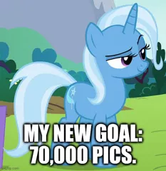 Size: 546x562 | Tagged: caption, cropped, derpibooru import, edit, edited screencap, image macro, meme, no second prances, safe, screencap, text, trixie, trixie yells at everything