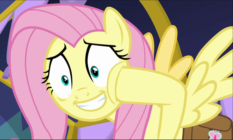 Size: 1205x723 | Tagged: a health of information, bag, cheek squish, close-up, cropped, cute, derpibooru import, fluttershy, saddle bag, safe, screencap, shrunken pupils, shyabetes, smiling, solo, squishy cheeks