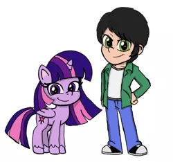 Size: 1538x1440 | Tagged: safe, artist:jmantheangel, derpibooru import, twilight sparkle, twilight sparkle (alicorn), oc, oc:j-man, alicorn, human, original species, pony, my little pony: pony life, clothes, converse, female, human in equestria, human male, male, mare, original character do not steal, shoes