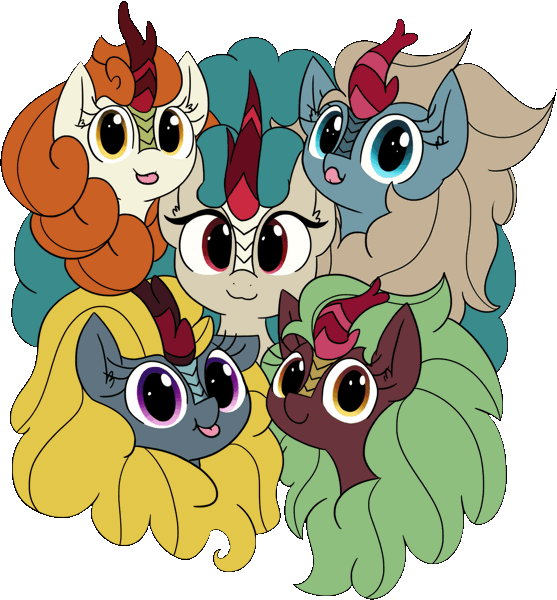 Size: 1523x1641 | Tagged: safe, artist:wafflecakes, derpibooru import, autumn blaze, cinder glow, rain shine, sparkling brook, summer flare, winter flame, kirin, :p, :t, animated, awwtumn blaze, blinking, bust, c:, chest fluff, cinderbetes, cute, female, fluffy, gif, happy, hnnng, kirin mating ritual, kirinbetes, looking at you, mlem, one of these things is not like the others, portrait, raspberry, shineabetes, silly, simple background, smiling, tongue out, transparent background, wafflecakes is trying to murder us, weapons-grade cute, wrong neighborhood