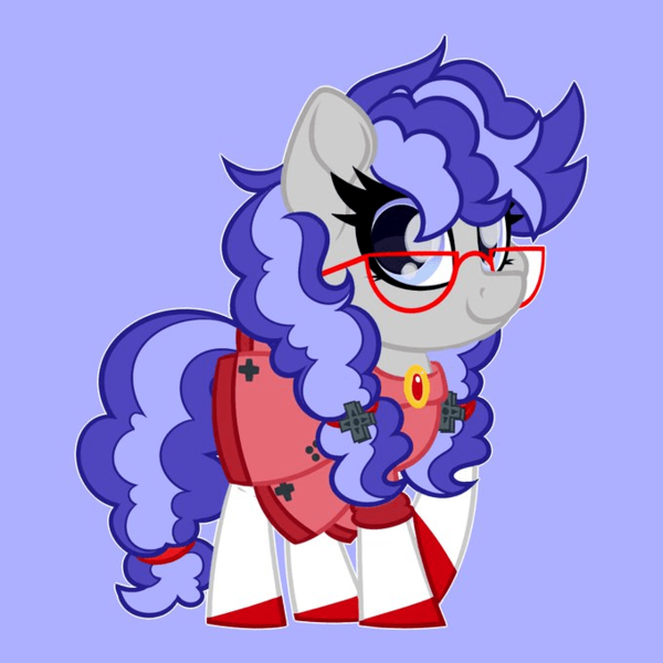 Size: 680x680 | Tagged: safe, artist:missbramblemele, derpibooru import, oc, oc:cinnabyte, unofficial characters only, adorkable, cinnabetes, clothes, commission, cute, dork, dress, glasses, smiling