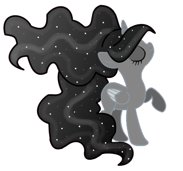 Size: 675x630 | Tagged: alicorn, alicorn oc, artist:sugarmoonponyartist, derpibooru import, eyes closed, horn, long hair, oc, oc:plutonium, pose, princess, safe, shiny mane, simple background, solo, transparent background, unofficial characters only, wings