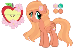 Size: 1280x843 | Tagged: safe, artist:picturewithsound, derpibooru import, oc, oc:shyblossom, pegasus, pony, base used, color palette, cute, cutie mark, flower, freckles, offspring, parent:big macintosh, parent:fluttershy, simple background, transparent background, watermark