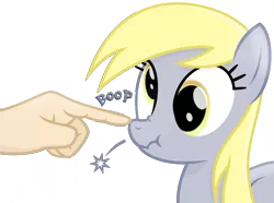 Size: 3700x2750 | Tagged: safe, artist:devfield, derpibooru import, derpy hooves, human, pegasus, pony, atg 2020, boop, female, folded wings, glow, hand, lens flare, light, mare, newbie artist training grounds, offscreen character, offscreen human, scrunchy face, semi-transparent background, shadow, shine, show accurate, simple background, transparent background, wings