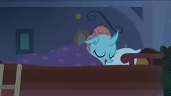 Size: 1136x640 | Tagged: 2 4 6 greaaat, bed, changedling, changeling, cuddly, cute, cuteling, cuteness overload, daaaaaaaaaaaw, derpibooru import, dhx is trying to murder us, diaocelles, eyes closed, female, hasbro is trying to murder us, hnnng, huggable, ladder, ocellus, pillow, safe, screencap, season 9, sleeping, snoring, solo, spoiler:s09, weapons-grade cute