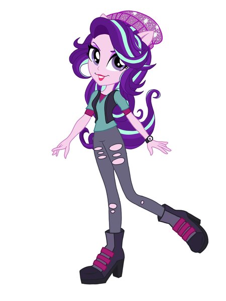 Size: 1536x2048 | Tagged: safe, artist:joshisgae, derpibooru import, starlight glimmer, equestria girls, beanie, hat, solo