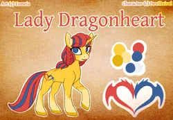 Size: 1280x885 | Tagged: safe, artist:esmeia, derpibooru import, oc, oc:dragonheart, unofficial characters only, pony, unicorn, colored hooves, female, horn, mare, raised hoof, reference sheet, solo, unicorn oc