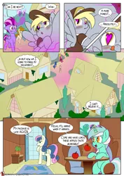 Size: 955x1350 | Tagged: suggestive, artist:teabucket, deleted from derpibooru, derpibooru import, bon bon, derpy hooves, lyra heartstrings, sweetie drops, oc, earth pony, pegasus, pony, unicorn, comic:poison apple, apple, belly, big belly, blushing, butt, comic, cute, derpypred, dialogue, endosoma, female, fetish, food, frog (hoof), heart eyes, huge belly, impossibly large belly, levitation, licking, licking lips, magic, mailmare, mare, patreon, patreon logo, plot, same size vore, sitting, telekinesis, tongue out, underhoof, vore, wingding eyes