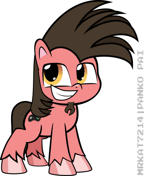 Size: 6057x7406 | Tagged: safe, artist:mrkat7214, derpibooru import, oc, oc:ace play, unofficial characters only, earth pony, pony, my little pony: pony life, absurd resolution, grin, looking at you, male, simple background, smiling, solo, stallion, transparent background, vector