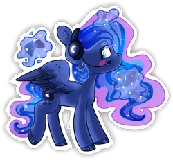 Size: 1280x1182 | Tagged: safe, artist:baldmoose, derpibooru import, princess luna, alicorn, pony, gamer luna, blushing, chest fluff, colored hooves, controller, cute, drink, drinking, ear fluff, female, filly, headset, lunabetes, magic, mare, profile, simple background, solo, straw, telekinesis, transparent background, two toned wings, wings, woona, younger