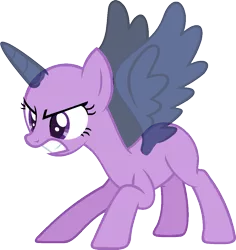 Size: 974x1032 | Tagged: safe, artist:pegasski, derpibooru import, oc, unofficial characters only, alicorn, pony, the cutie re-mark, alicorn oc, angry, bald, base, eyelashes, eyes closed, gritted teeth, horn, simple background, solo, transparent background, wings