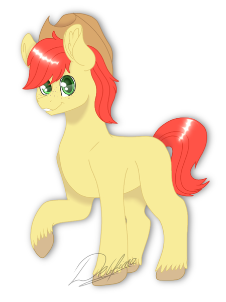 Size: 768x1024 | Tagged: safe, artist:delfinaluther, derpibooru import, bright mac, earth pony, pony, male, solo