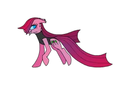 Size: 1702x1156 | Tagged: safe, artist:voltaradragoness, derpibooru import, pinkie pie, earth pony, pony, armor, bevor, chestplate, clothes, cuirass, darkened coat, darkened hair, eyeshadow, fangs, fauld, gorget, jumpsuit, makeup, nightmare pinkie, nightmarified, pauldron, plackart, shoes, simple background, solo, transparent background, venom cake, wavy hair, wavy mane, wavy tail