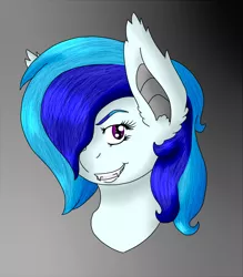 Size: 1103x1261 | Tagged: safe, artist:midnightfire1222, derpibooru import, oc, oc:midnight, bat pony, pony, bust, commission, confident, portrait, simple background, smug, solo