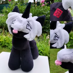 Size: 1564x1564 | Tagged: safe, artist:difis, derpibooru import, oc, oc:s.leech, original species, plush pony, unicorn, craft, handmade, photo, plushie, solo, tongue out