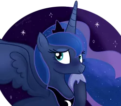 Size: 800x700 | Tagged: alicorn, artist:queenbluestar, blushing, cute, derpibooru import, lunabetes, princess luna, safe, simple background, solo, stars, transparent background