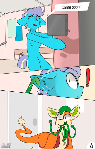 Size: 5120x8000 | Tagged: safe, artist:difis, derpibooru import, oc, oc:daniel core, oc:non toxic, earth pony, monster pony, original species, pony, tatzlpony, comic:hloya's story, comic, comics, hloya comics