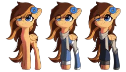 Size: 3117x1800 | Tagged: safe, artist:freeedon, derpibooru import, oc, oc:aerion featherquill, unofficial characters only, pegasus, pony, clothes, commission, female, flower, flower in hair, mare, scarf, simple background, solo, transparent background, windswept mane, wings, ych result