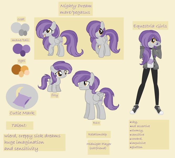 Size: 1024x925 | Tagged: safe, artist:nightydream, derpibooru import, oc, oc:nighty dream, pegasus, pony, equestria girls, female, filly, male, mare, reference sheet, solo, stallion