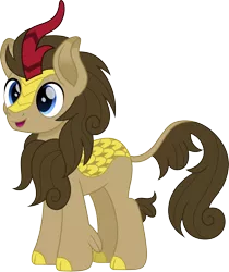 Size: 1259x1500 | Tagged: safe, artist:cloudyglow, derpibooru import, doctor whooves, time turner, kirin, cute, doctorbetes, kirinified, male, movie accurate, open mouth, simple background, smiling, solo, species swap, stallion, transparent background