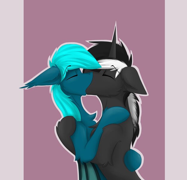 Size: 2500x2400 | Tagged: suggestive, artist:observerdoz, derpibooru import, oc, oc:doz, oc:guttatus, unofficial characters only, bat pony, pony, unicorn, duo, gay, kissing, male