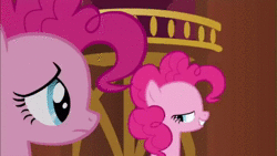 Size: 1920x1080 | Tagged: safe, derpibooru import, edit, edited screencap, screencap, pinkie pie, earth pony, pony, my little pony: pony life, too many pinkie pies, animated, bet you can't make a face crazier than this, clone, clones, crossover, imminent death, magic, pinkie blind, pinkie clone, sound, surprised, webm